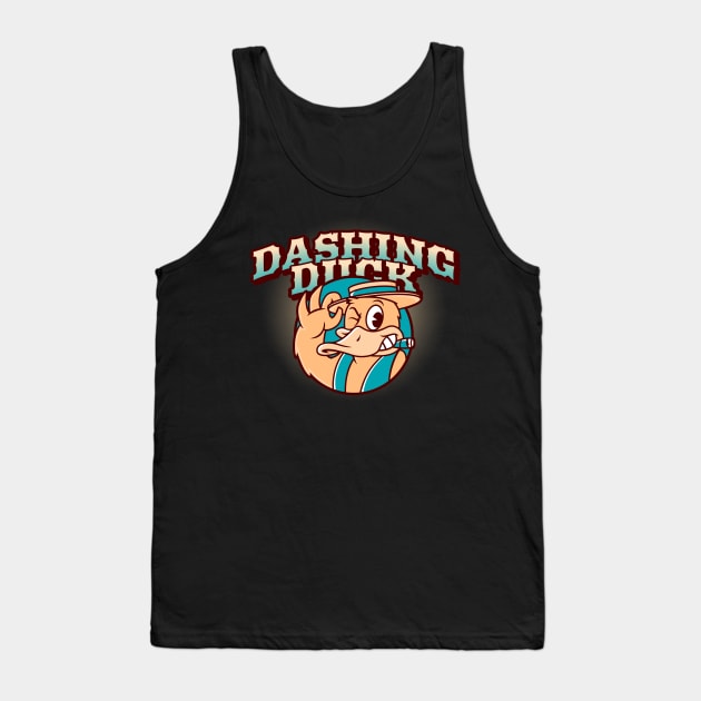 Cuphead Vintage Cartoons Dashing Duck Tank Top by Tip Top Tee's